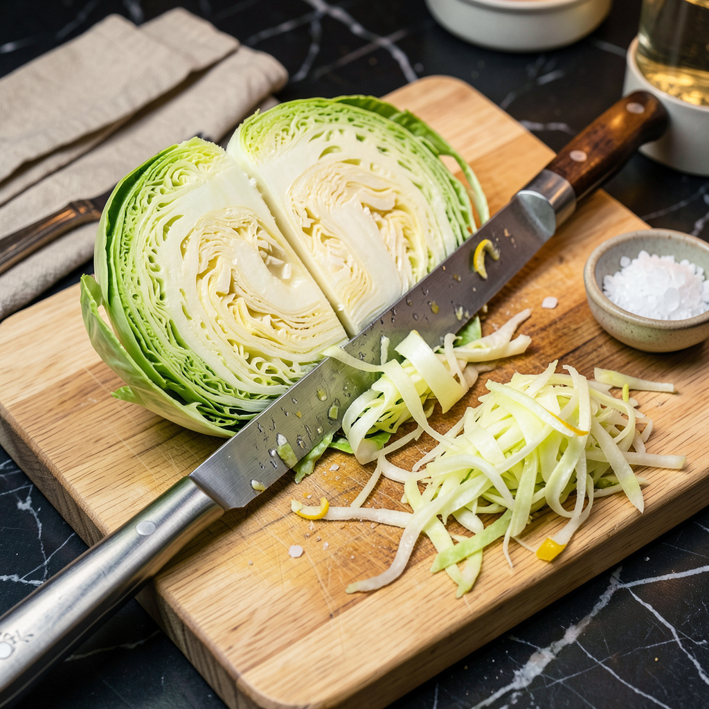 How to Thinly Slice Cabbage: The Knife Skills Trick for Perfect Slaw ...