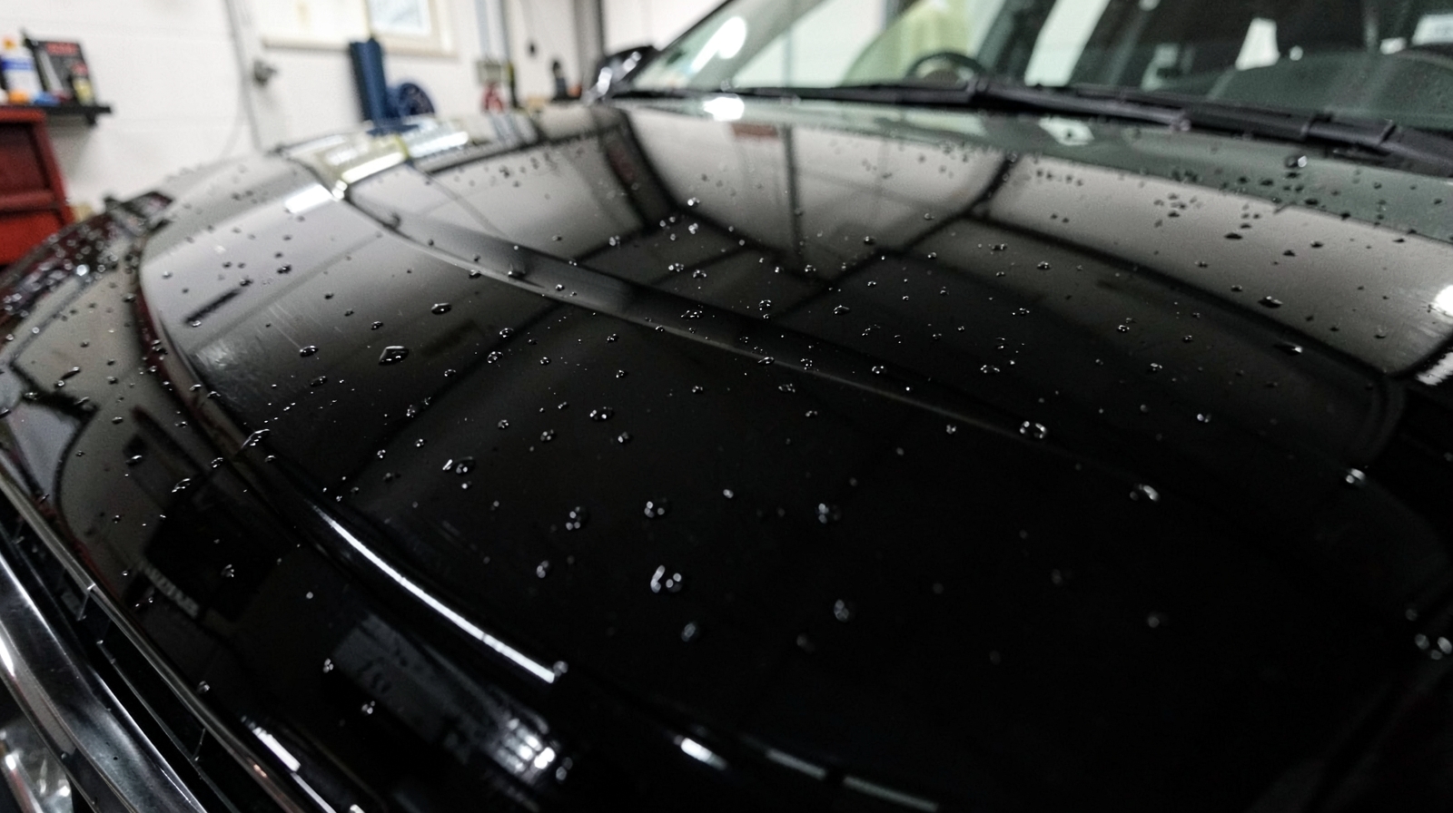 Ceramic Coating finish on a vehicle in Houston
