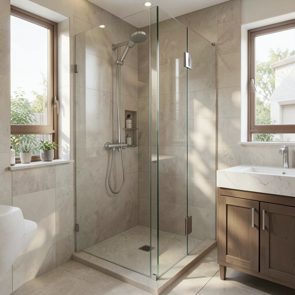 Walk-in shower install