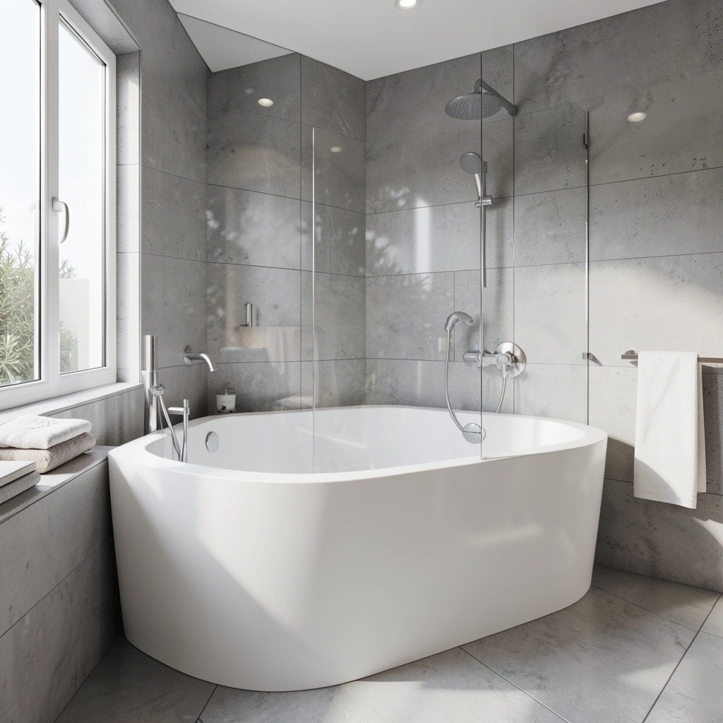 Tub-to-shower conversion