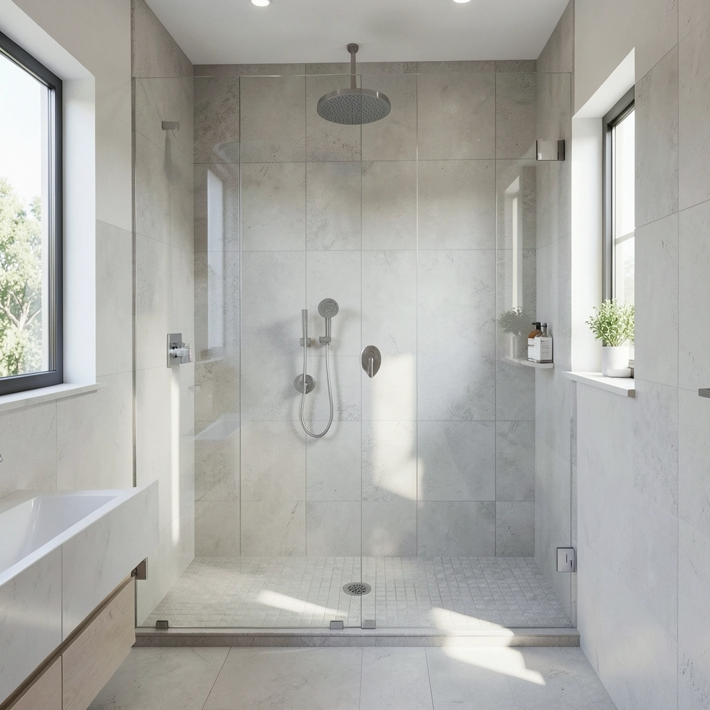 Walk-in shower install