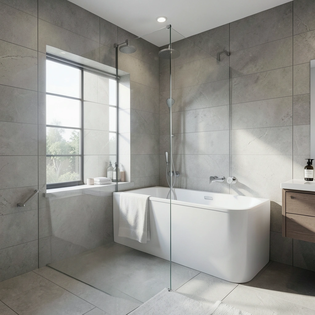 Tub-to-shower conversion