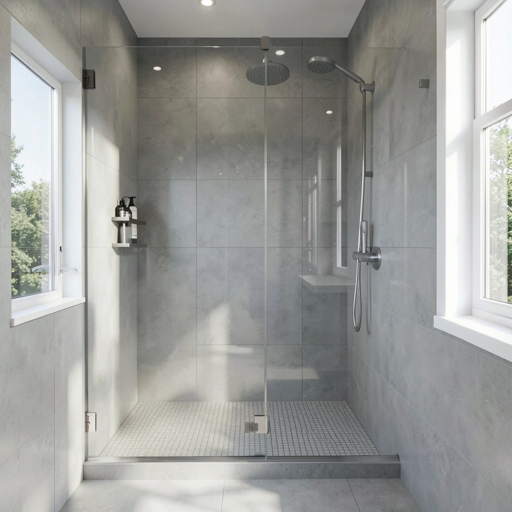 Walk-in shower install