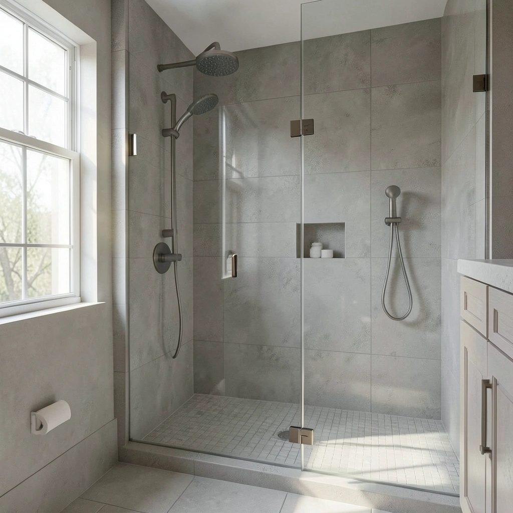 Walk-in shower install