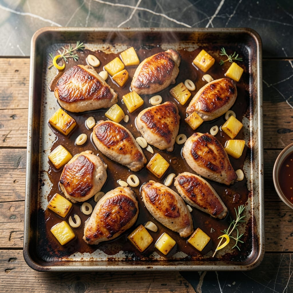 Hawaiian Chicken Sheet Pan Recipe Pioneer Woman: Sweet Pineapple Glaze and Crispy Veggies