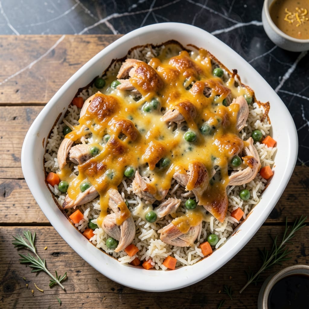 Recipe For Leftover Chicken And Rice Casserole: Creamy Bake With Zero Waste
